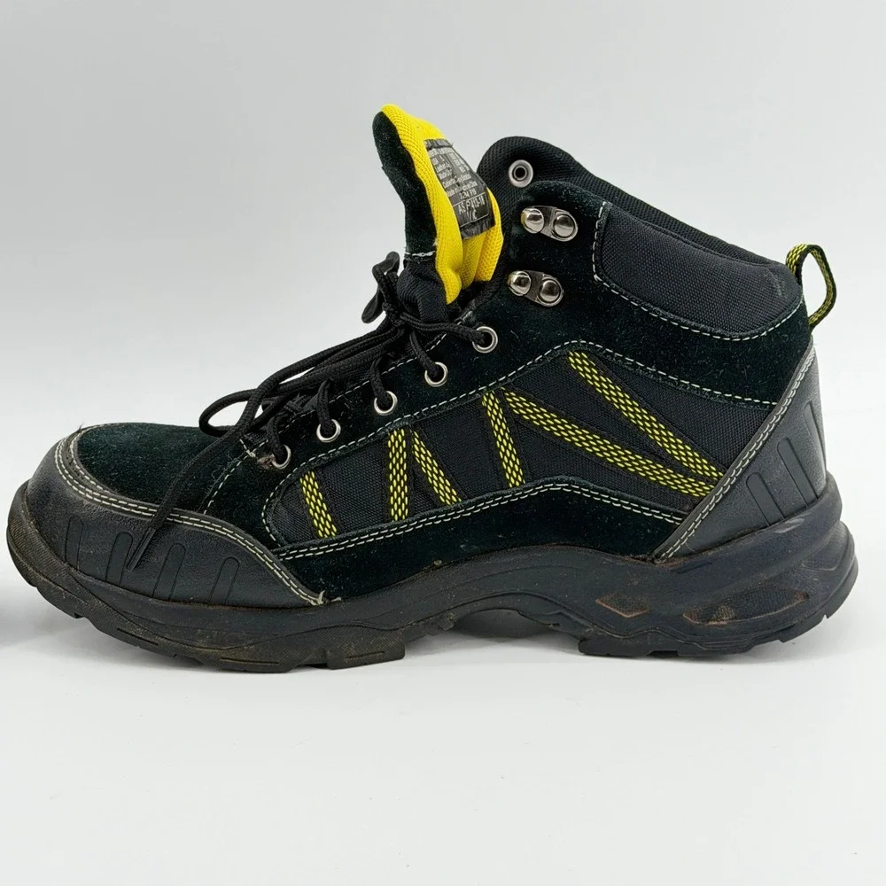 Brahma Mens Waterproof Steel Toe Work Boots Black Yellow MNBR28ES002 Size 8